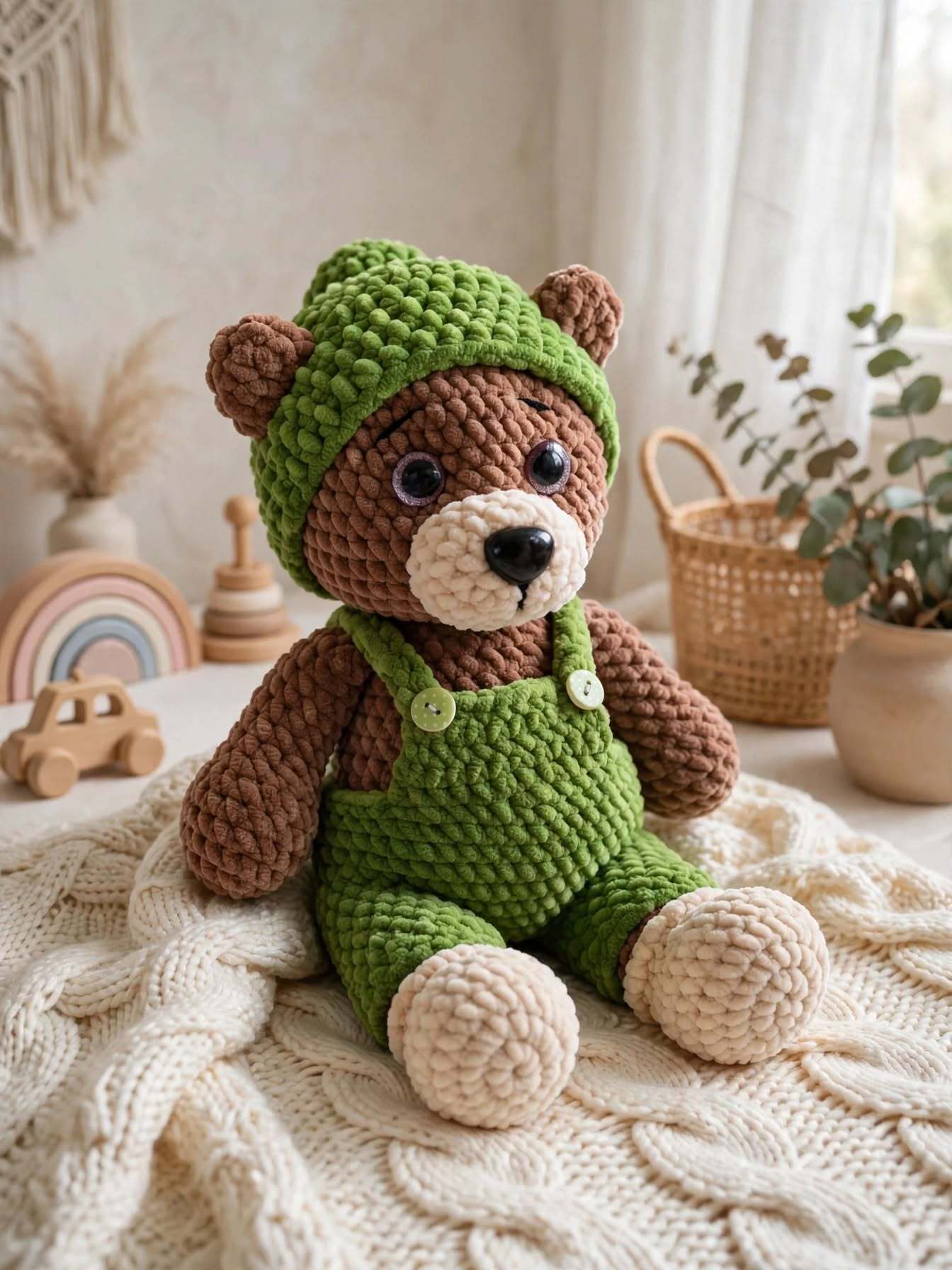 Blue Baby Bear - Overalls Pattern